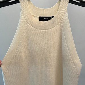 Theory Halter Silken Knit Cashmere Blend tank